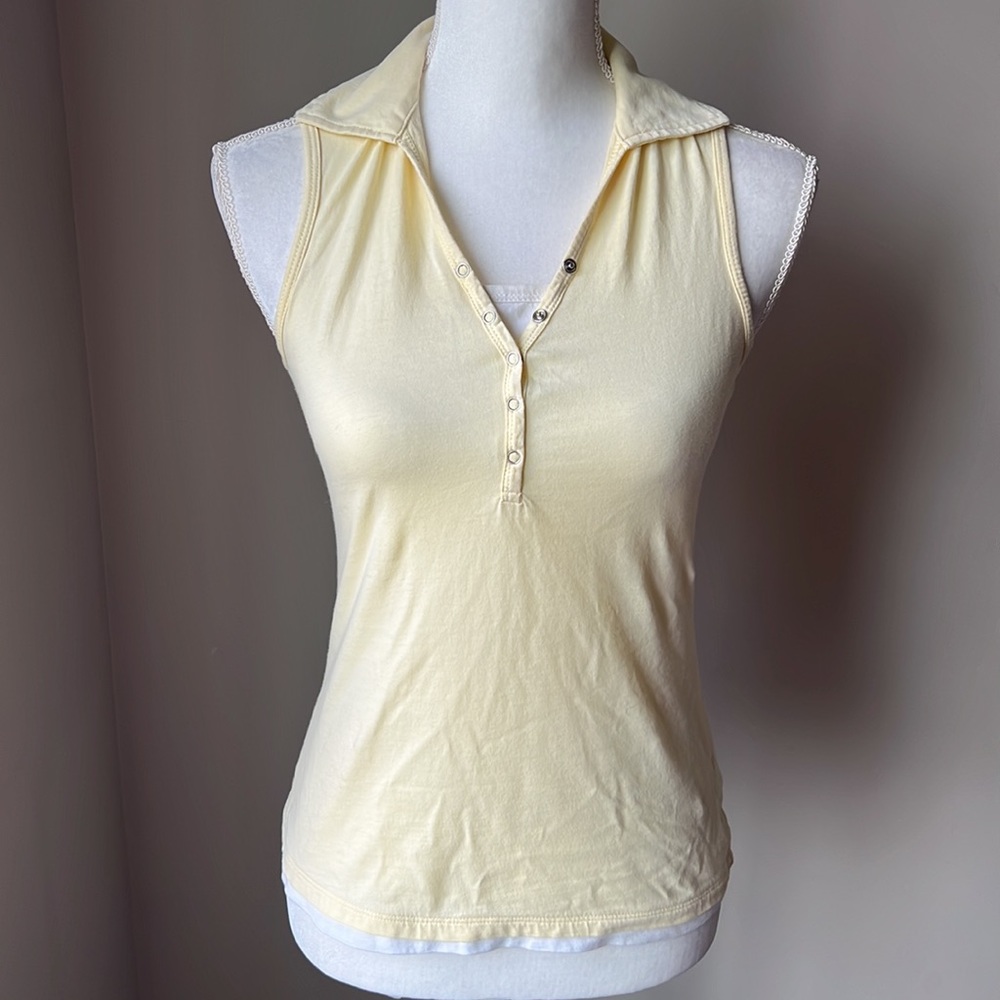 B.u.m. Equipment Sleevless Collared Polo Tank Top